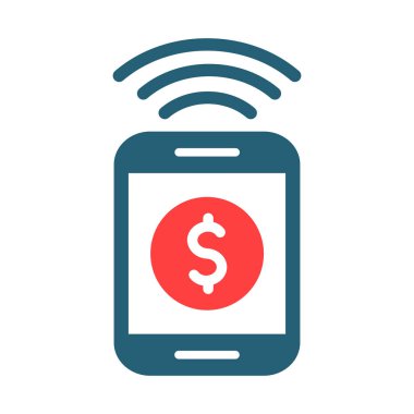 Kişisel ve ticari kullanım için Para İşareti İki Renk Simgesi Gönder