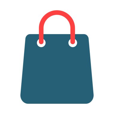 Kişisel ve ticari kullanım için Alışveriş Torbası Kabartma İki Renk Simgesi