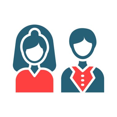 Kişisel ve ticari kullanım için çift kabartma İki Renk Simgesi