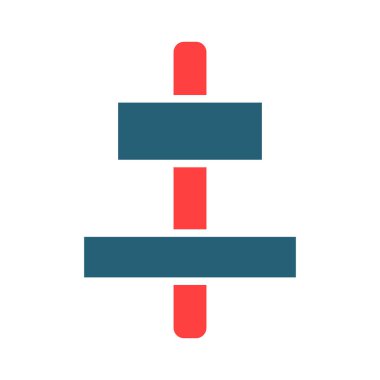 Kişisel ve Ticari Kullanım İçin Yatay Hizalama İki Renk Simgesi