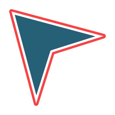 Kişisel ve ticari kullanım için Fare İmleci Sembolü İki Renk Simgesi