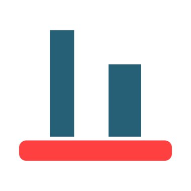 Kişisel ve ticari kullanım için Dikey Hizalama Alt Sembol İki Renk Simgesi