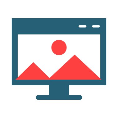 Kişisel ve Ticari Kullanım İçin Poster Tasarımı İki Renk Simgesi