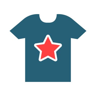 Kişisel ve ticari kullanım için Tişört Tasarımı İki Renk Simgesi