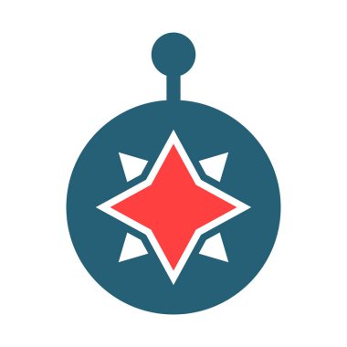 Kişisel ve ticari kullanım için pusula sembolü iki renk simgesi