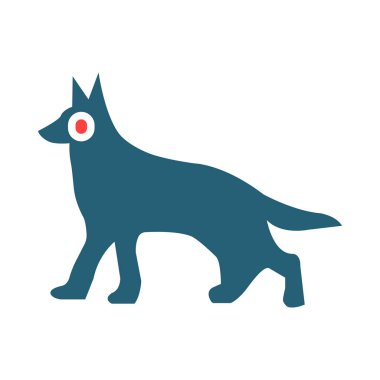 Kişisel ve ticari kullanım için köpek sembolü iki renk simgesi