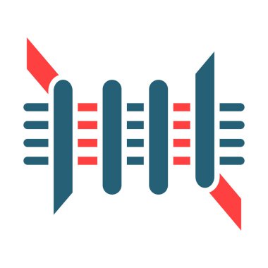 Kişisel ve ticari kullanım için Dikenli Kablo İki Renk Simgesi