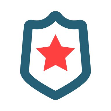 Kişisel ve ticari kullanım için Kalkan Sembolü İki Renk Simgesi