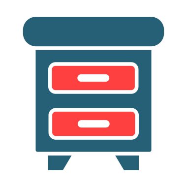 Kişisel ve ticari kullanım için Yan Tablo Sembolü İki Renk Simgesi