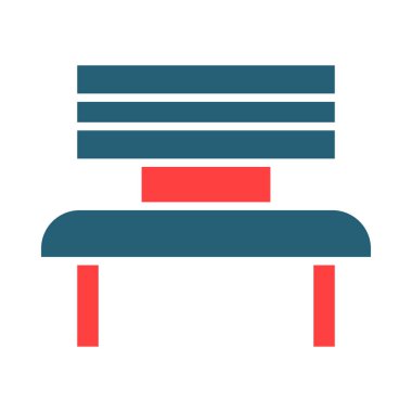 Kişisel ve ticari kullanım için Bench Glyph İki Renk Simgesi