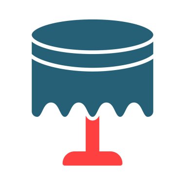 Kişisel ve ticari kullanım için Masa Bezi Kabartması İki Renk Simgesi