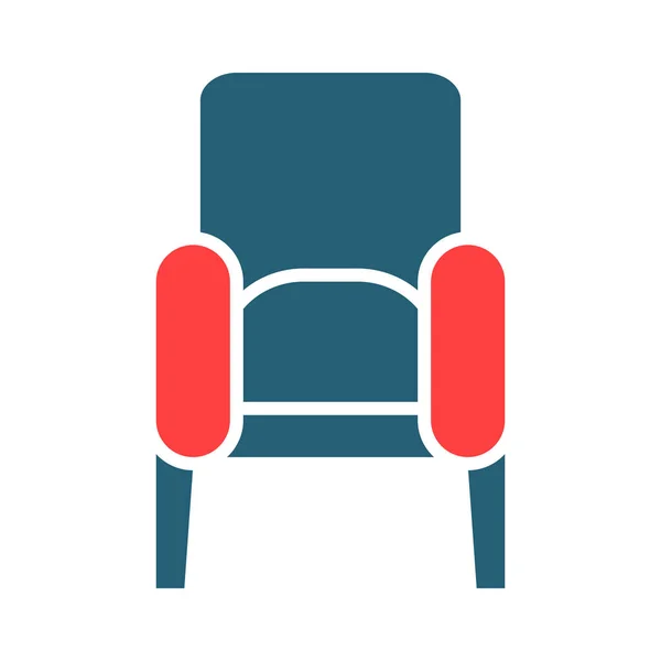 Kişisel Ticari Kullanım Için Koltuk Sandalyesi Sembolü Renk Simgesi — Stok Vektör