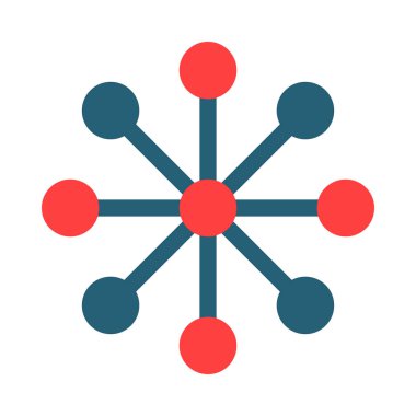 Kişisel ve Ticari Kullanım için Ağ Kabartma İki Renk Simgesi