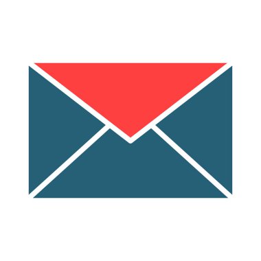 Kişisel ve ticari kullanım için E- posta Glyph İki Renk Simgesi