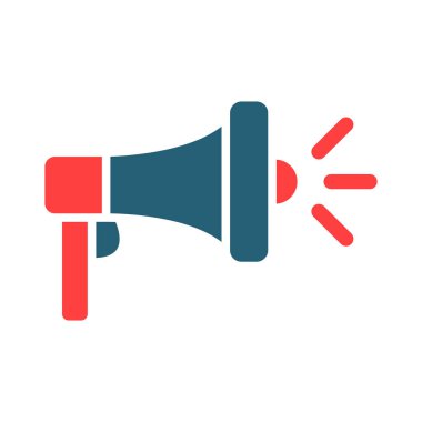 Kişisel ve Ticari Kullanım İçin Megafon İki Renk Simgesi