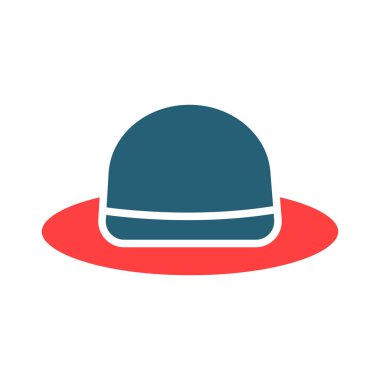 Kişisel ve ticari kullanım için Beyaz Şapka Sembolü İki Renk Simgesi