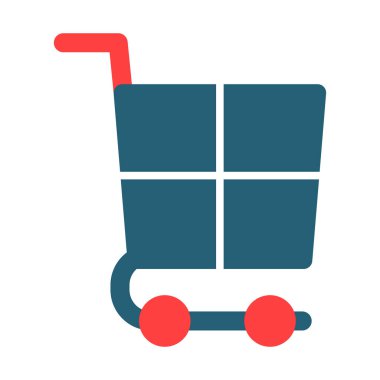 Kişisel ve ticari kullanım için Cart Glyph İki Renk Simgesi