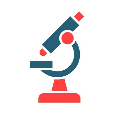 Kişisel ve ticari kullanım için 2 Renk Simgesi Mikroskop