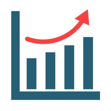 Kişisel ve ticari kullanım için Çubuk Grafik İki Renk Simgesi