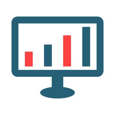 Kişisel ve Ticari Kullanım için Grafik Grafiği İki Renk Simgesi