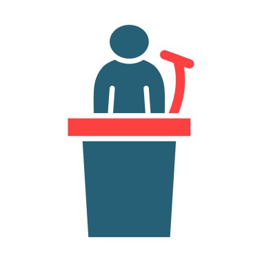 Kişisel ve Ticari Kullanım İçin Konuşma Grafiği İki Renk Simgesi