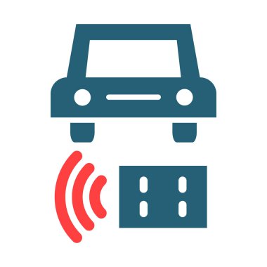 Kişisel ve Ticari Kullanım İçin Uzaktan Araç Simgesi İki Renk Simgesi