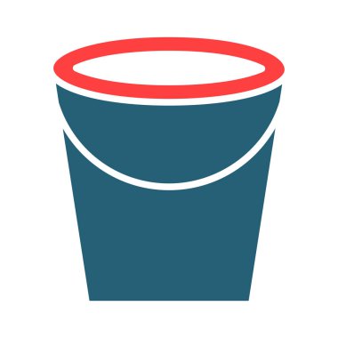 Kişisel ve ticari kullanım için Su Kovası Kabartma İki Renk Simgesi