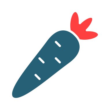 Kişisel ve ticari kullanım için Havuç Kabartma İki Renk Simgesi