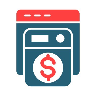 Kişisel ve ticari kullanım için Para Aklama Kabartma İki Renk Simgesi