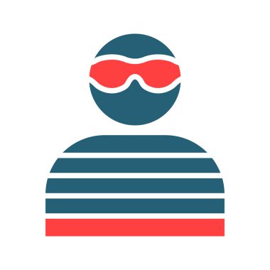 Kişisel ve ticari kullanım için Kriminal Kabartma İki Renk Simgesi