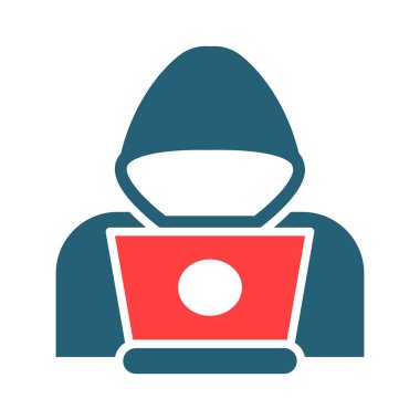 Kişisel ve ticari kullanım için Hacker Glyph İki Renk Simgesi