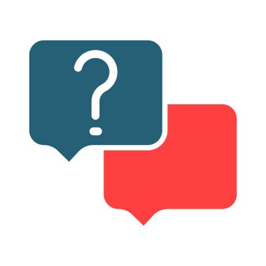 Kişisel ve ticari kullanım için Faq Glyph İki Renk Simgesi