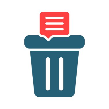 Kişisel ve ticari kullanım için İleti Kabartması İki Renk Simgesini Sil