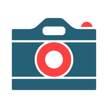 Kişisel ve Ticari Kullanım için Kamera Sembolü İki Renk Simgesi