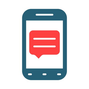 Kişisel ve Ticari Kullanım İçin Sms Glyph İki Renk Simgesi