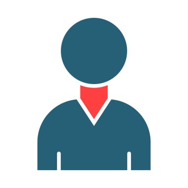 Kişisel ve Ticari Kullanım İçin Kullanıcı Kabartması İki Renk Simgesi