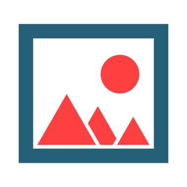 Kişisel ve ticari kullanım için Resim Sembolü İki Renk Simgesi