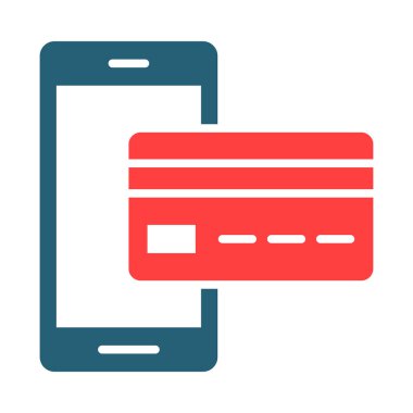 Kişisel ve ticari kullanım için Kart Ödeme Kabartması İki Renk Simgesi