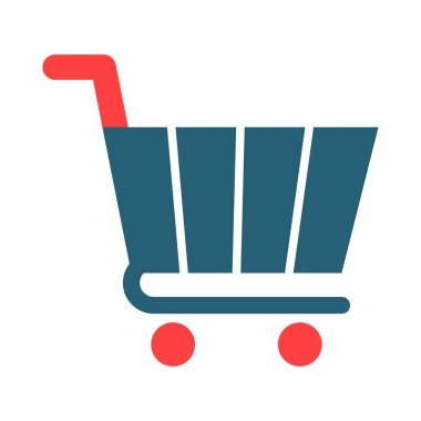 Kişisel ve ticari kullanım için Cart Glyph İki Renk Simgesi