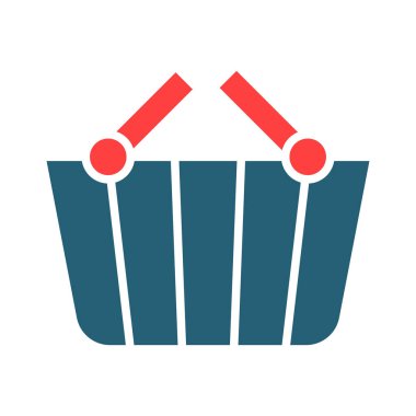 Kişisel ve Ticari Kullanım İçin Sepet Kabartma İki Renk Simgesi