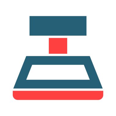 Kişisel ve ticari kullanım için Ağırlık Ölçeklendirme Grafiği İki Renk Simgesi