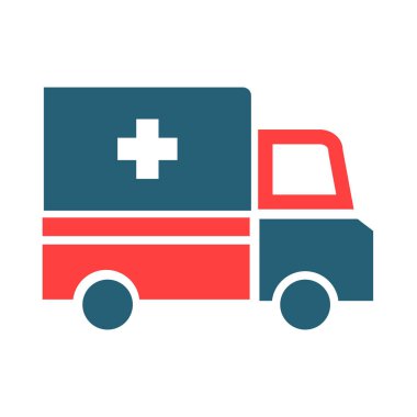 Kişisel ve Ticari Kullanım İçin Ambulans Sembolü İki Renk Simgesi