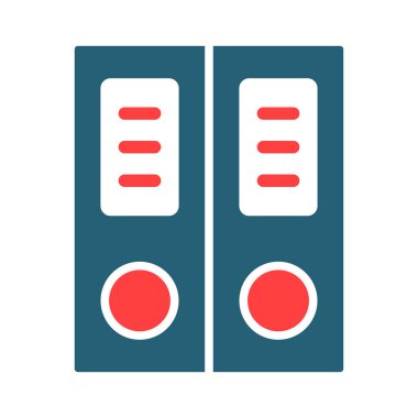 Kişisel ve Ticari Kullanım İçin Bağlayıcı Kabartma İki Renk Simgesi