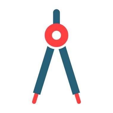 Kişisel ve ticari kullanım için pusula sembolü iki renk simgesi çiziliyor