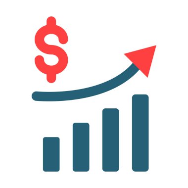 Kişisel ve Ticari Kullanım İçin Ekonomi Kabartması İki Renk Simgesi