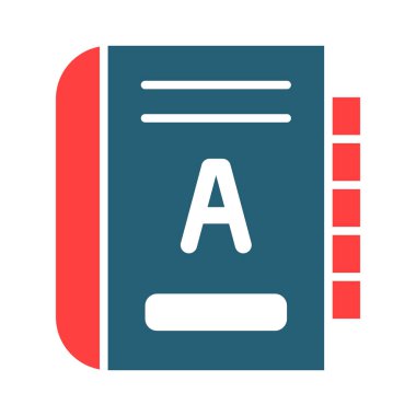 Kişisel ve Ticari Kullanım İçin Sözlük İki Renk Simgesi