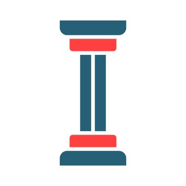 Kişisel ve ticari kullanım için Sütun Kabartması İki Renk Simgesi