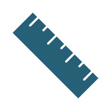 Kişisel ve ticari kullanım için Cetvel Kabartma İki Renk Simgesi