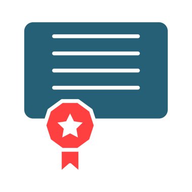 Diploma Kabartması Kişisel ve Ticari Kullanım İçin İki Renk Simgesi