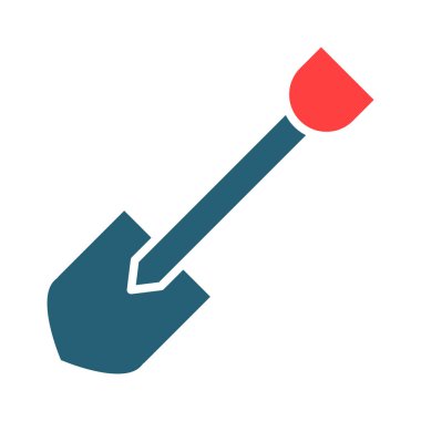 Kişisel ve Ticari Kullanım İçin Kürek Sembolü İki Renk Simgesi